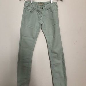 Free People Mint Cropped Jean